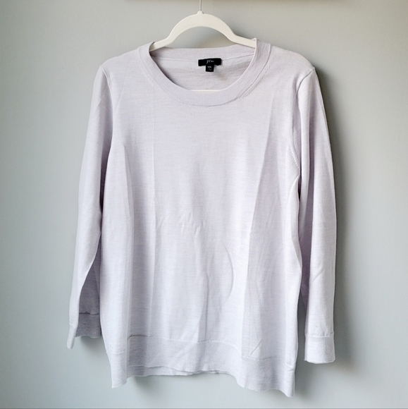 J. Crew light gray Crew Neck Sweater - Picture 1 of 5